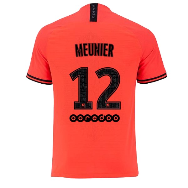 JORDAN Camiseta Paris Saint Germain NO.12 Meunier Segunda equipación 2019-2020 Naranja